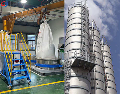 Les systèmes dilués de transport pneumatique de phase de poudre entassent en vrac des systèmes de chargement de sac