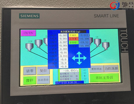 Machine de dosage de traitement en lots automatique d'additifs pour l'extrudeuse SPC de tuyau de PVC parquetant la chaîne de production