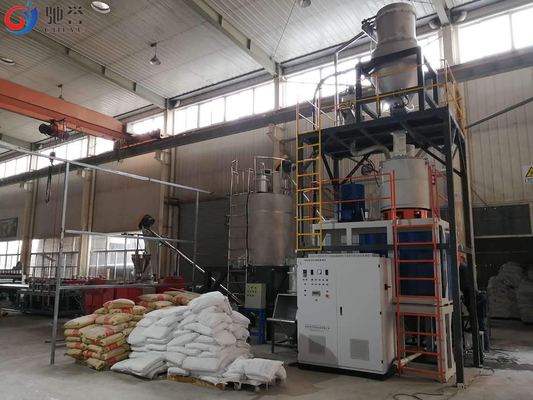 Système de transport de mélange de alimentation automatique pour la ligne d'extrusion de profil de cadre de porte de WPC