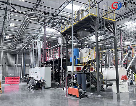 Alimentation automatique dosant le système de mélange de mélange pour la ligne d'extrudeuse de plancher de SPC/WPC/LVT
