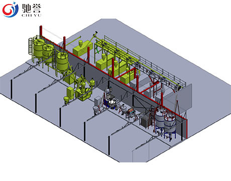 Système de mélange de dosage de alimentation automatique pour la ligne d'extrusion de porte de PVC