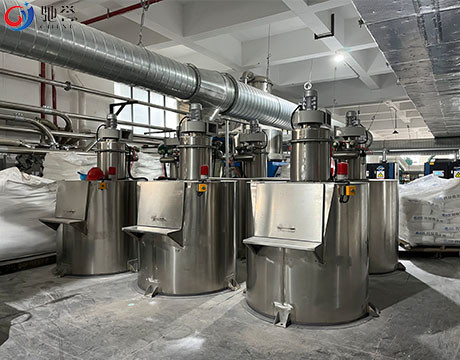 Système de mélange de dosage de alimentation automatique pour la ligne d'extrusion de plancher de SPC/WPC/LVT