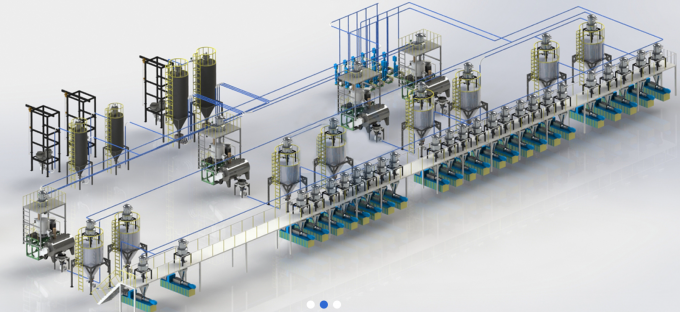 L'alimentation de PVC saupoudrent doser le système machine de pesage automatique pour la ligne 0 d'extrusion de tuyau de PVC